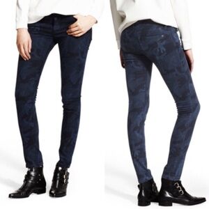 New DL1961 Blue Emma Boulder Camouflage Multicolor Skinny Jeans
